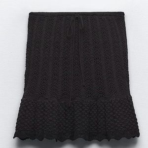 Pointelle Knit Mini Skirt Zara